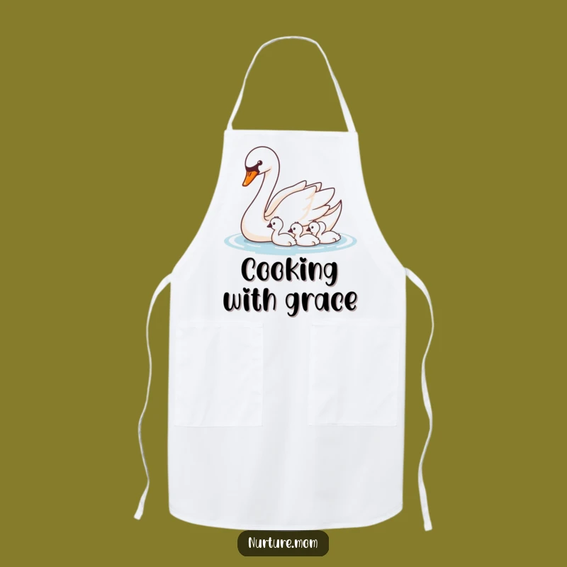 Funny Swan Guidance Apron: Elegant Kitchen Parenting Gift