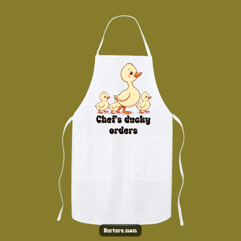 Funny Apron: Kawaii Duck Mom Ducklings - Cute Parenting Kitchen Gift