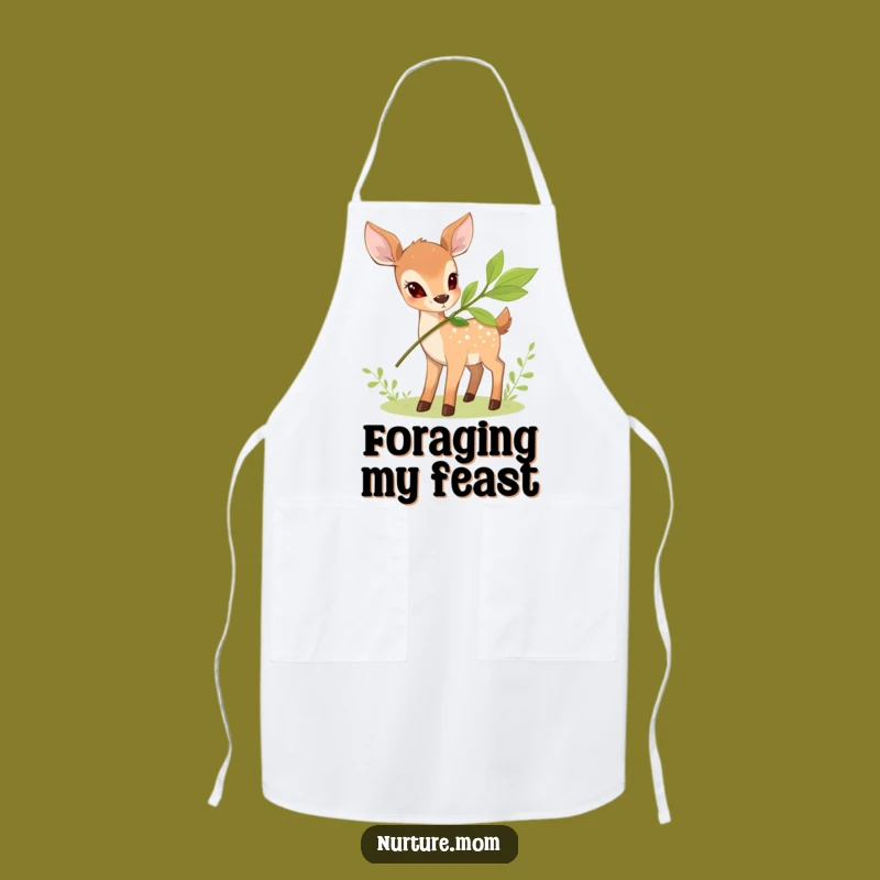 Funny Deer Nourishment Apron: Cook with Woodland Grace and Humor