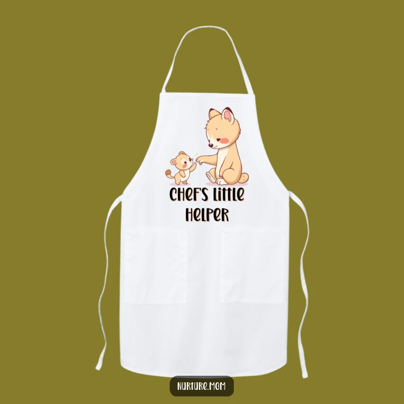 Funny Kitchen Apron: Animal Guiding Youngster, Cooking Comfort Gift