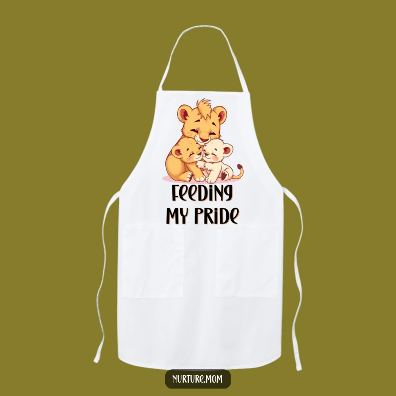Funny! Mama Lioness Cub Apron: Cook with Love & Wild Humor