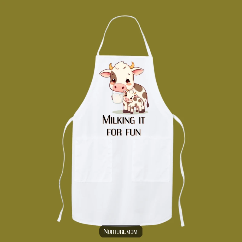 Funny! Cow Mom Apron: Serve Up Love & Farmyard Humor in the Kitchen