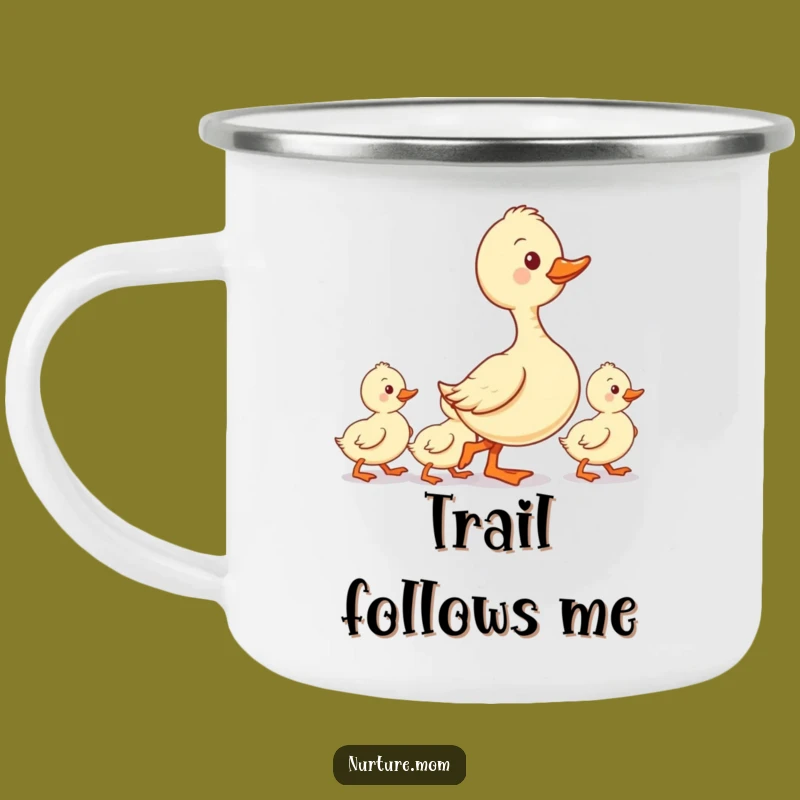 Funny Camping Mug: Kawaii Duck Mom Ducklings - Outdoor Parenting Gift