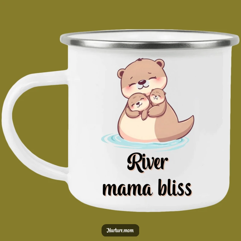 Funny Otter Mom Camping Mug: Aquatic Adventures, Cozy Sips
