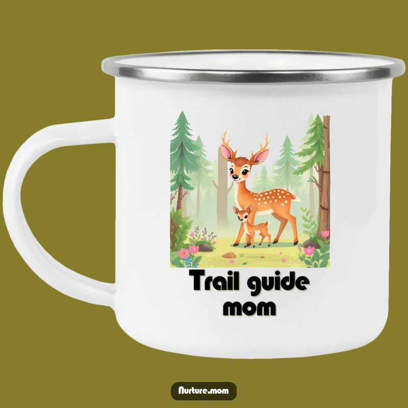 Funny Deer Mom Camping Mug: Forest Adventures with Gentle Companions