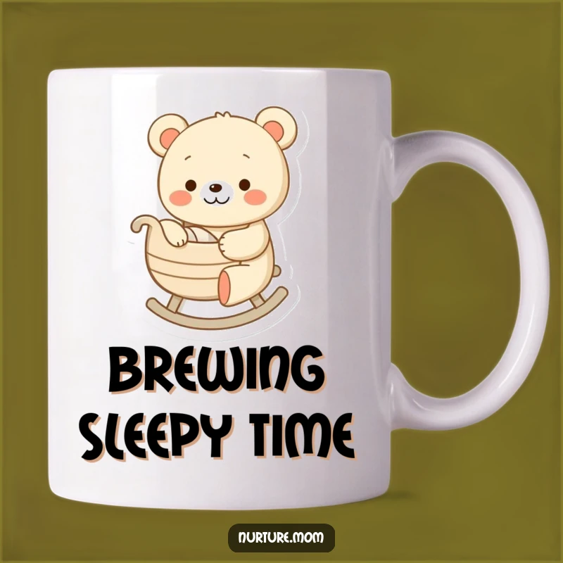 Funny Bear Rocking Cradle Mug: Adorable Parent Gift for New Moms and Dads