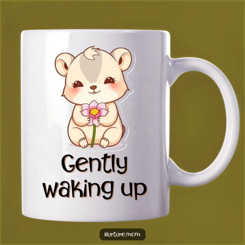 Funny Nurturing Animal Mug: Gentle Bud Cradler's Sweet Gift