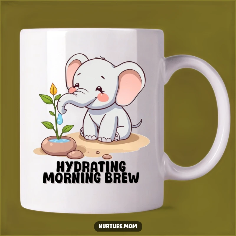 Funny Elephant Watering Plant Mug: Eco-Friendly Gardener Gift for Nature Lovers