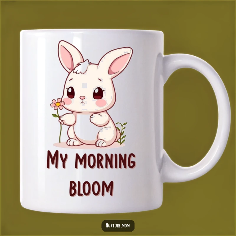 Funny Bunny Friendship Mug: Cute Rabbit Giving Flower, Perfect Funny Gift