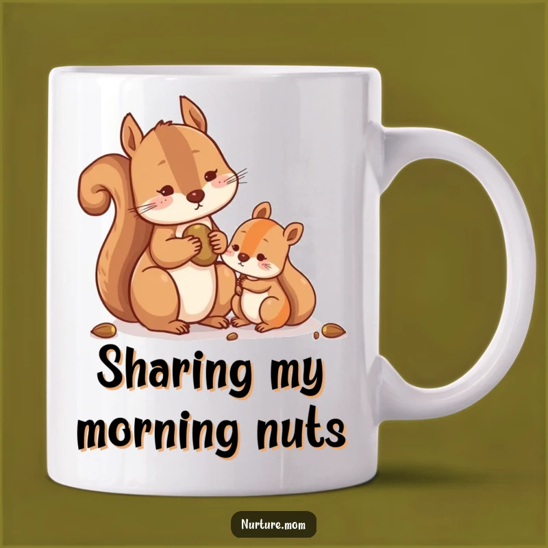 Funny Squirrel Sharing Nuts Mug: A Humorous Gift of Generosity