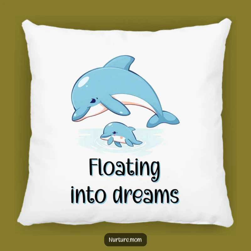 Dolphin Mom Pillow - Soft Comfort & Ocean Serenity