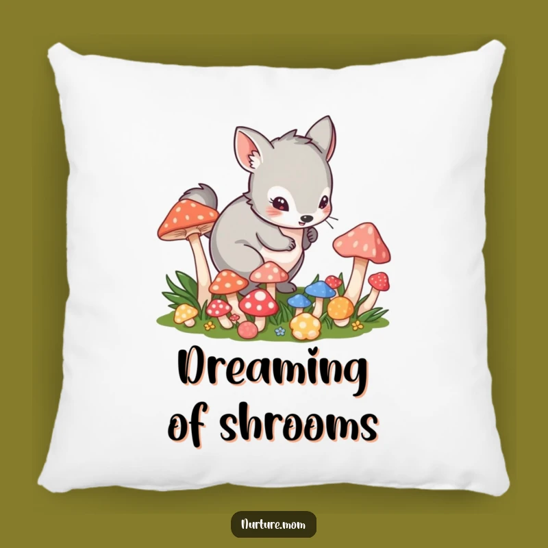 Funny Mushroom Pillow: Playful Animal's Cozy Comfort Gift