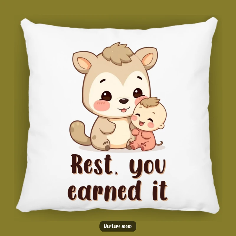 Funny Animal Comfort Pillow: Cozy Humor & Encouragement Gift
