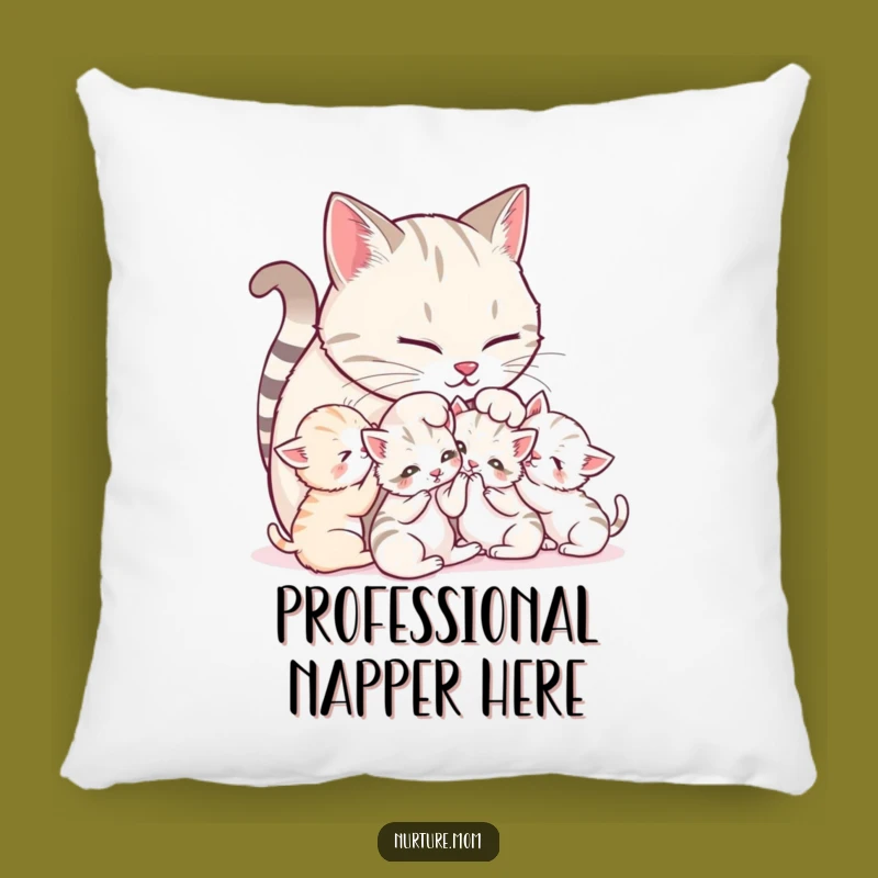 Funny Mother Cat Purring Pillow: Cozy Feline Comfort Gift