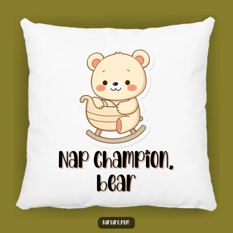 Funny Bear Rocking Cradle Pillow: Cozy Comfort and Hilarious Nursery Decor
