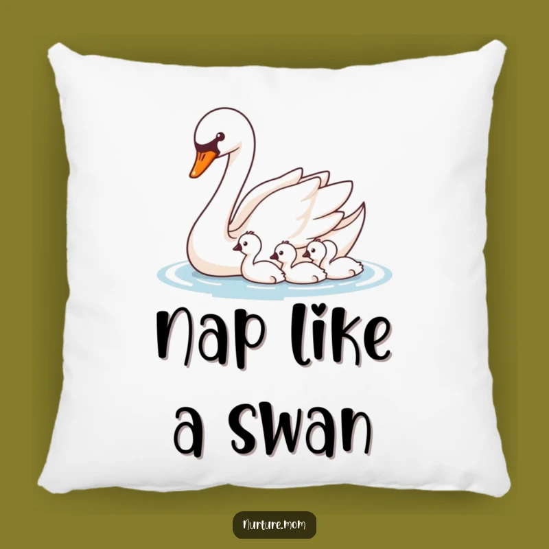 Funny Swan Guidance Pillow: Elegant Parenting Comfort Gift