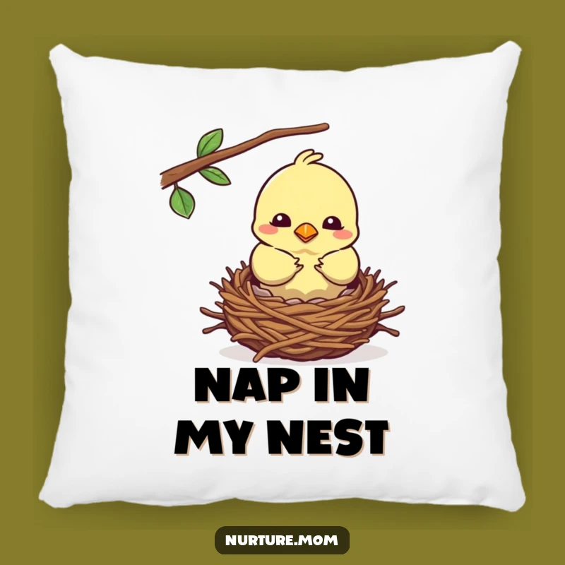 Soft Funny Bird Nest Pillow: Cozy Comfort with Care