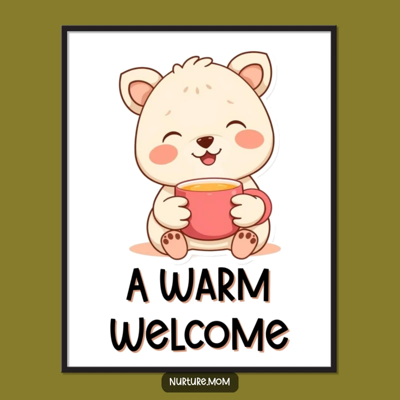 Funny Animal Comfort Digital Art Print - Instant Warm Decor!