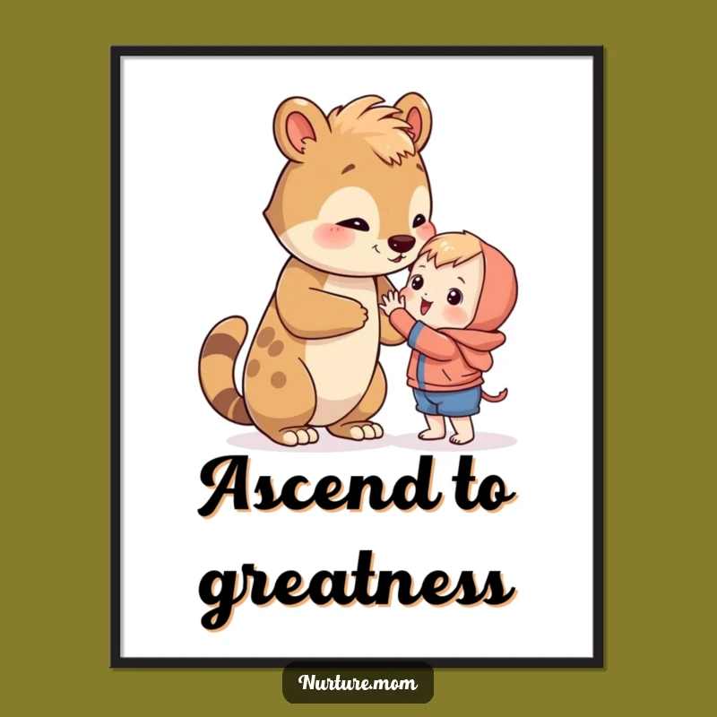 Funny Animal Mentor Art: Instant Inspiring & Humorous Download