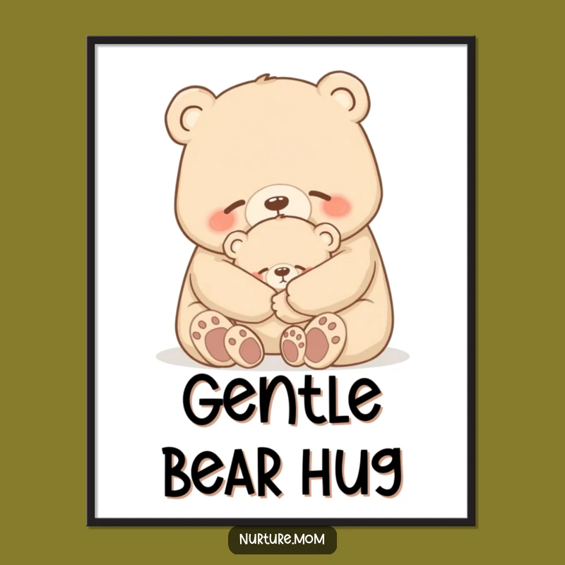 Funny Bear Digital Print - Instant Love Art, Perfect Gift