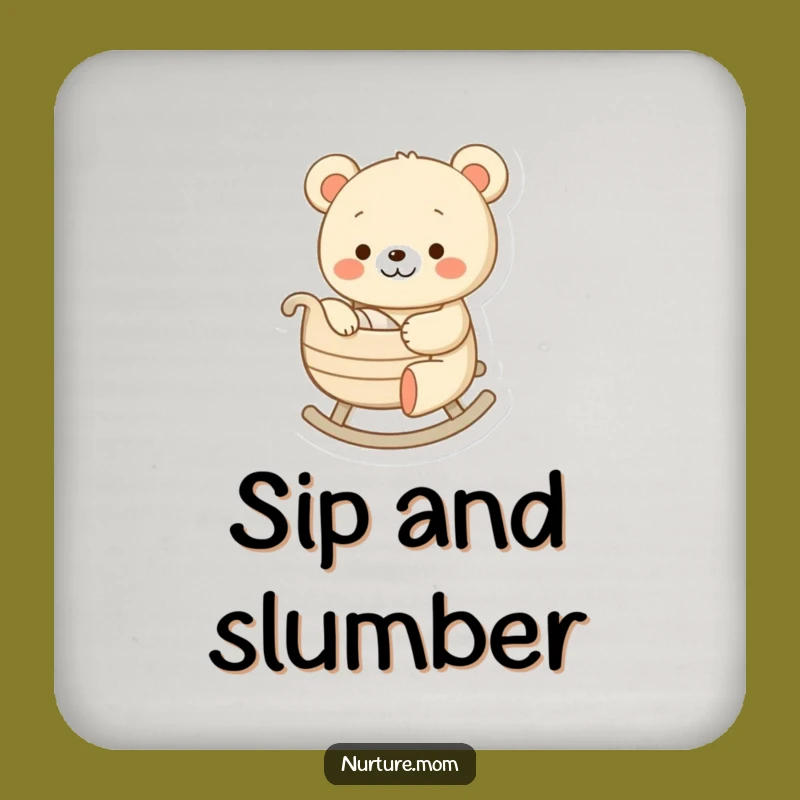 Funny Bear Rocking Cradle Coaster: Table Protection and Hilarious Parent Gift