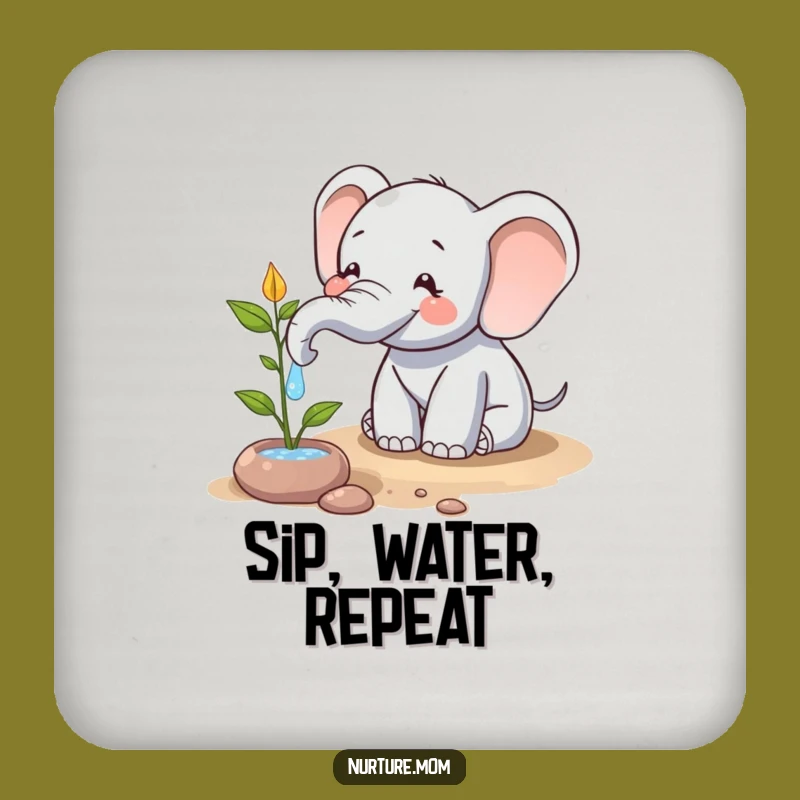 Funny Elephant Watering Coaster: Table Protection and Hilarious Eco Gift