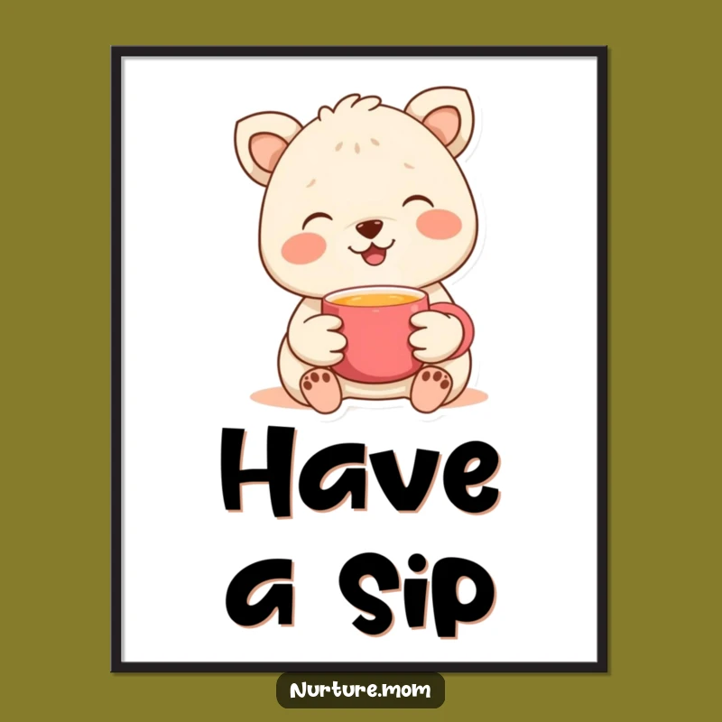 Funny Animal Comfort Poster - Warm Wall Decor Gift!