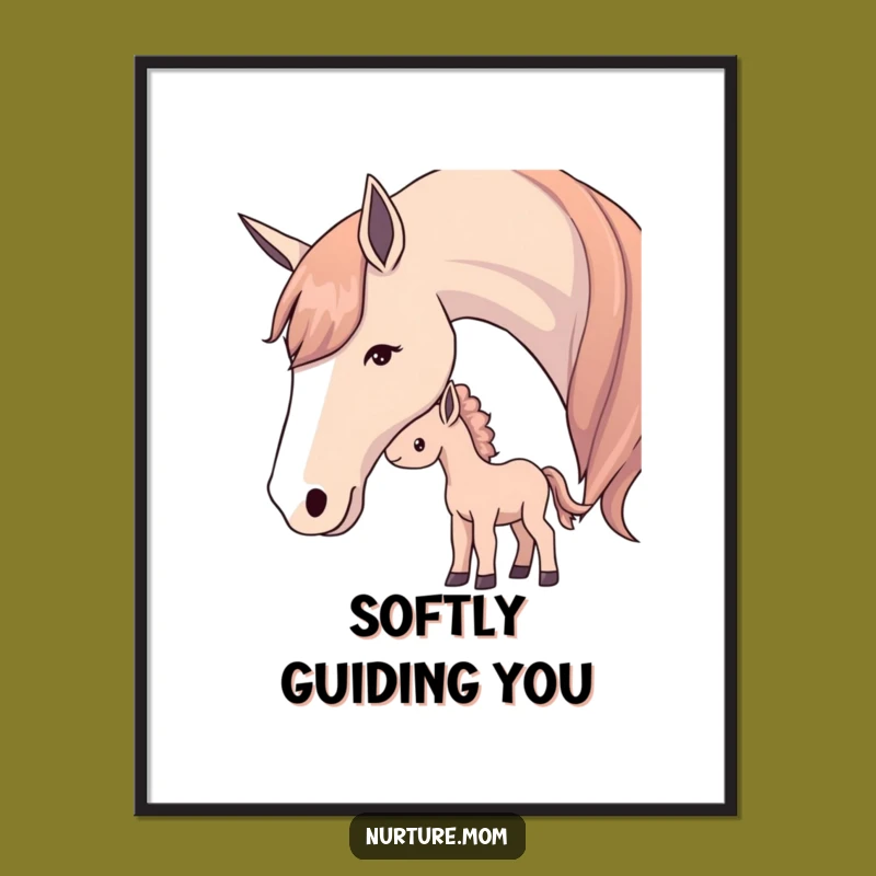 Horse Mom & Foal Poster - Charming Wall Art Gift