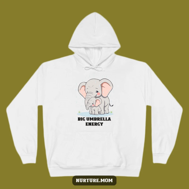 Warm Elephant Mom Hoodie - Cozy Protection Gift for Lovers