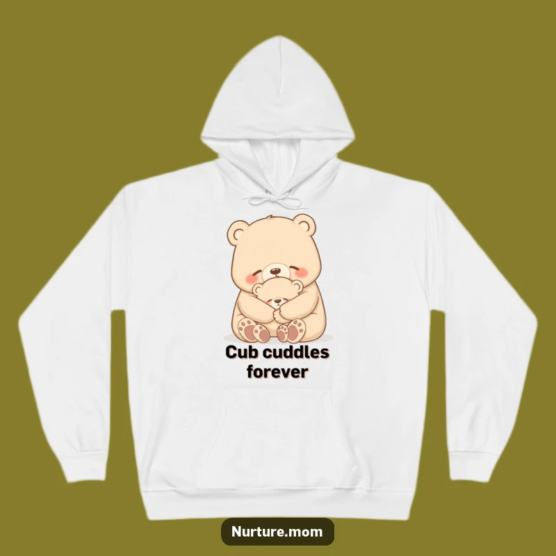 Cozy Funny Bear Hoodie - Motherly Embrace, Perfect Gift