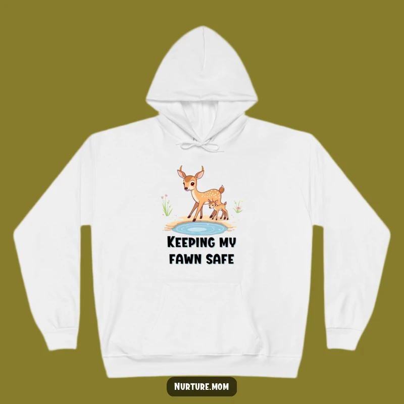 Cozy Kawaii Mother Deer Funny Hoodie for Warm Hugs and Gifts