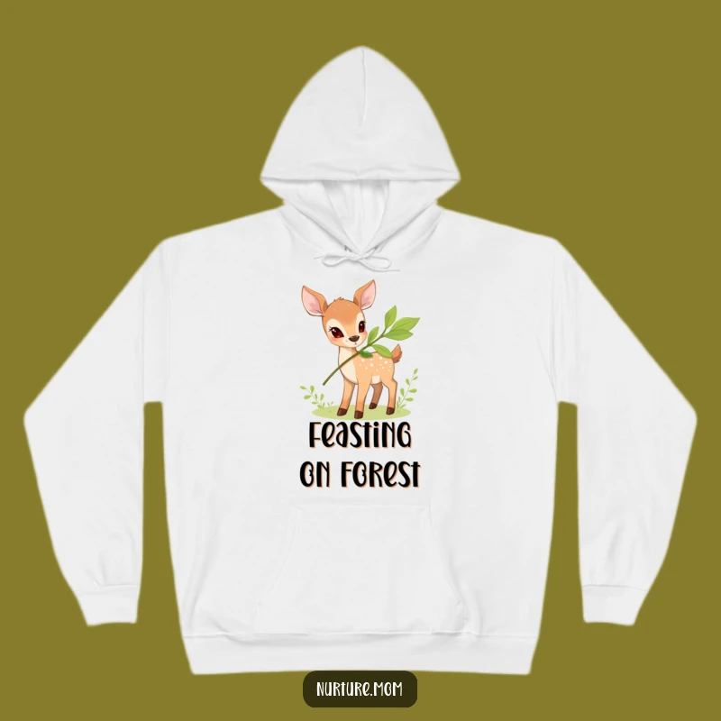 Cozy Funny Deer Nourishment Hoodie: Stay Warm with Woodland Humor
