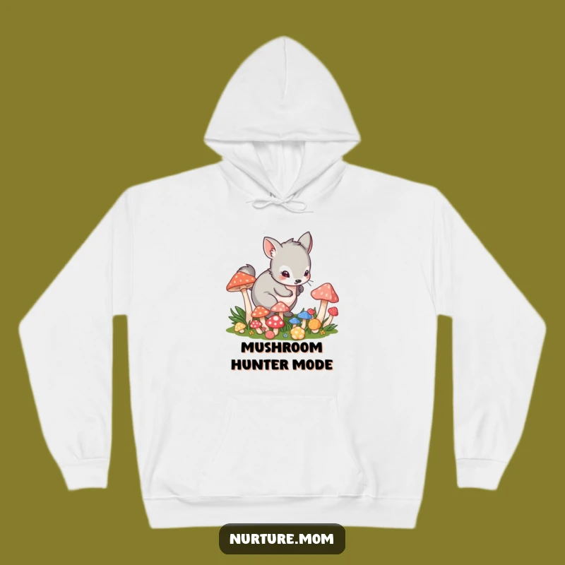 Funny Cozy Hoodie: Playful Animal's Mushroom Forager Gift