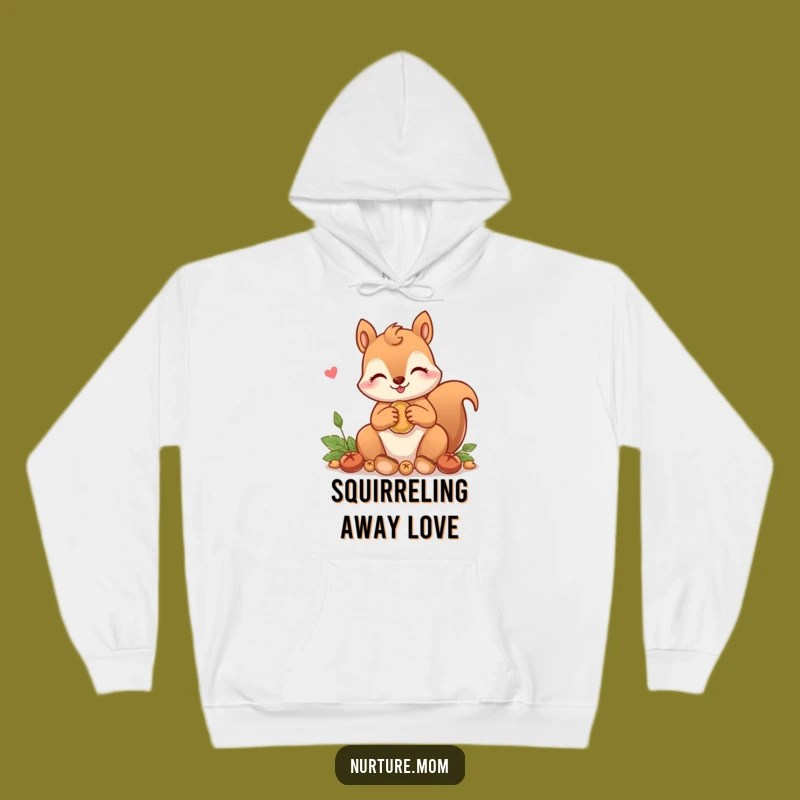 Funny! Cozy Kawaii Squirrel Mom Hoodie: Snuggle Up with Woodland Charm & Humor