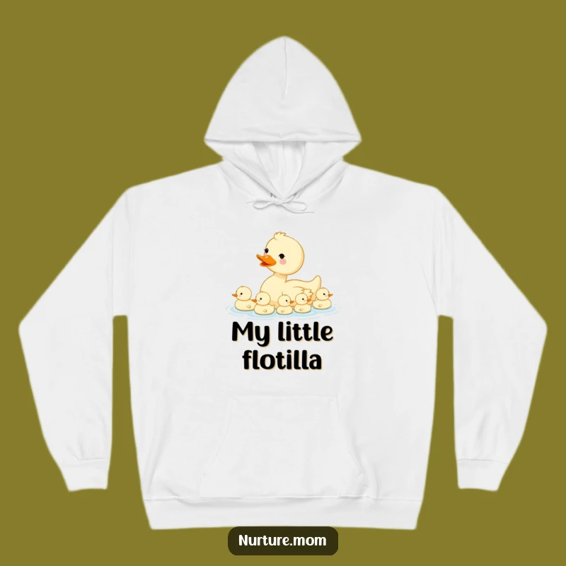 Cozy Kawaii Mama Duck Funny Hoodie - Warm Family Gift