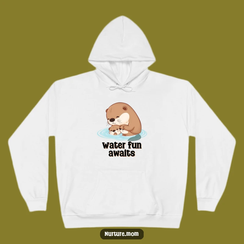 Cozy Funny Otter Swim Hoodie: Warmth for Family Love