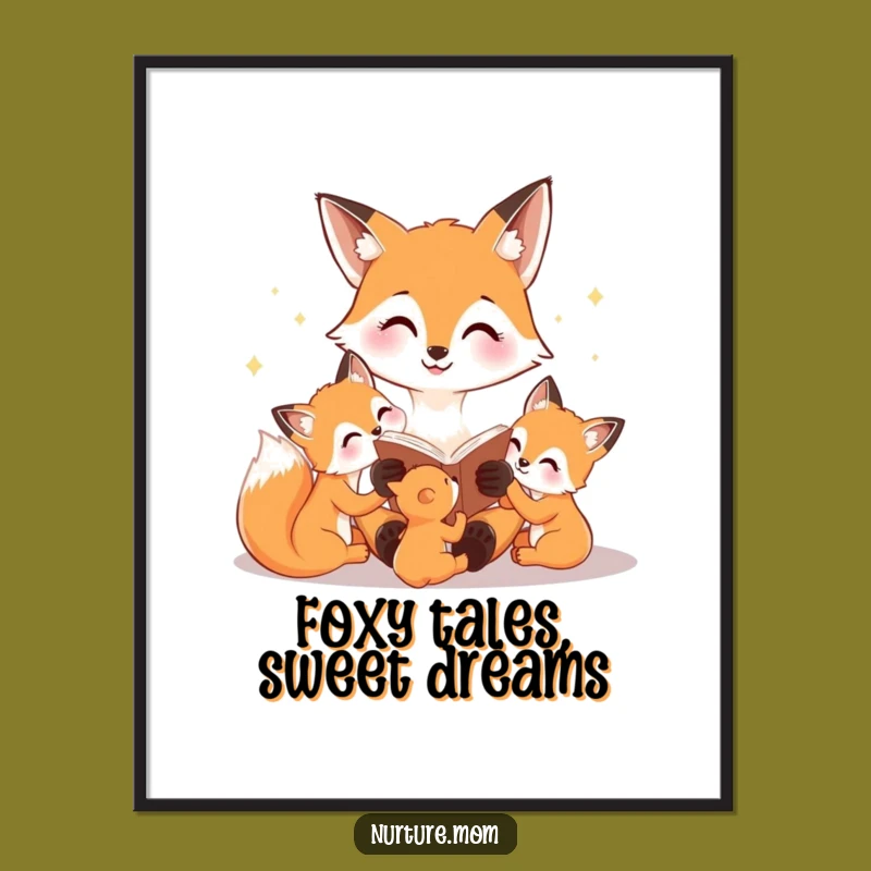 Free Printable Fox Wall Art: Cozy Story Time, Whimsical Downloadable Decor
