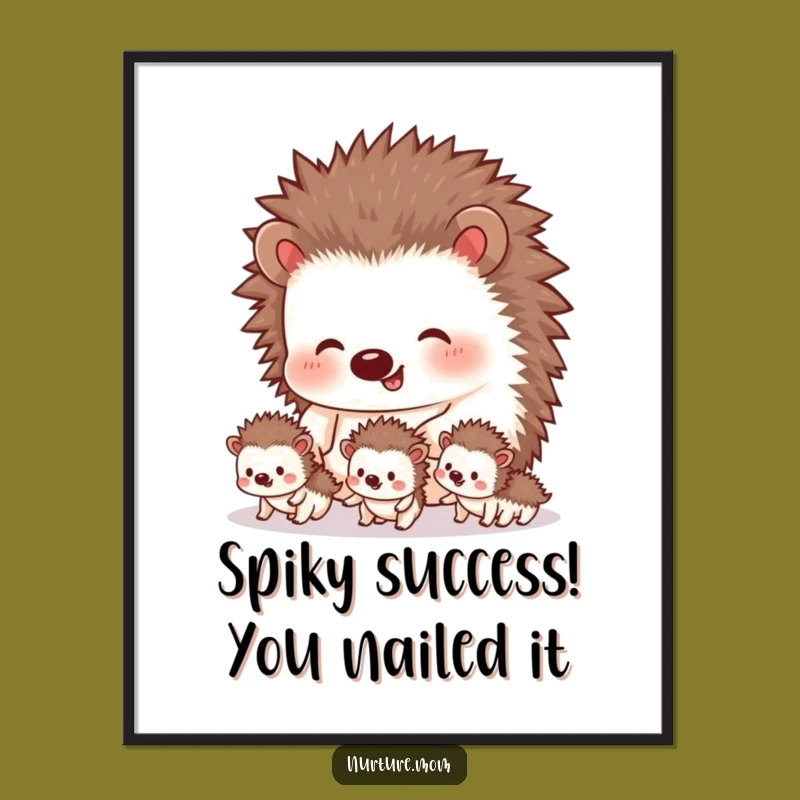Funny Free Printable Wall Art: Hedgehog Siblings, Adorable Downloadable Decor Gift