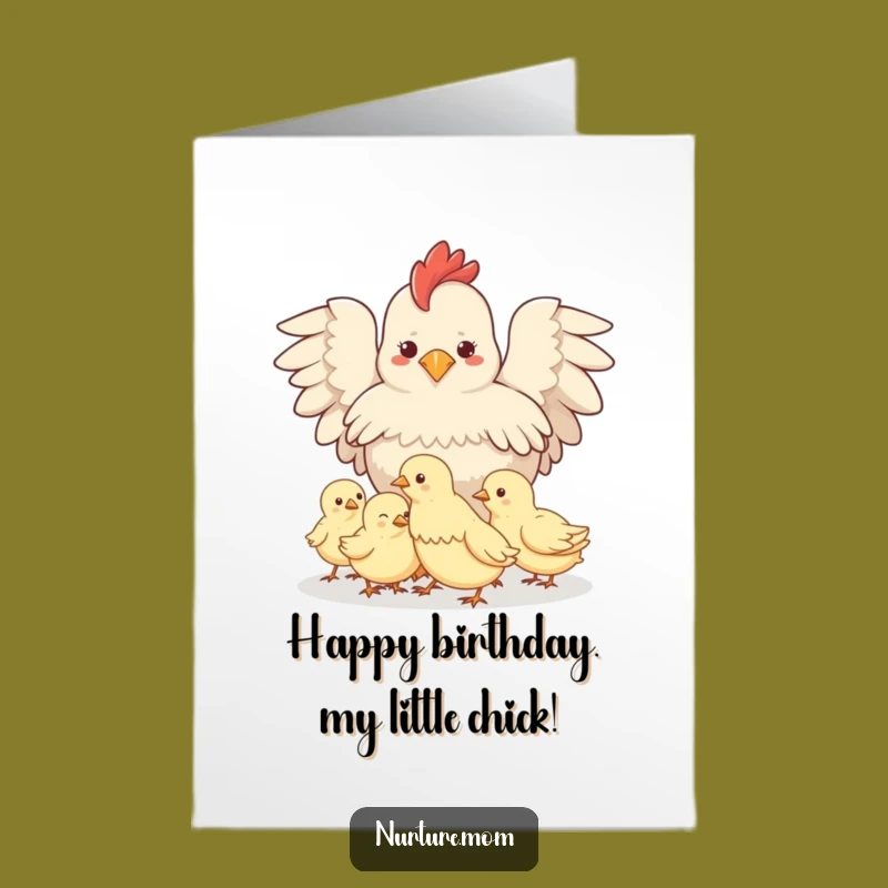 Free Printable Birthday Card: Hen's Protective Hugs for a Clucking Happy Birthday!