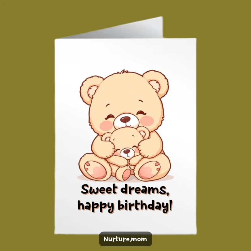 Free Printable Teddy Bear Birthday Card: Sweet Tuck-In, Heartwarming Downloadable Gift