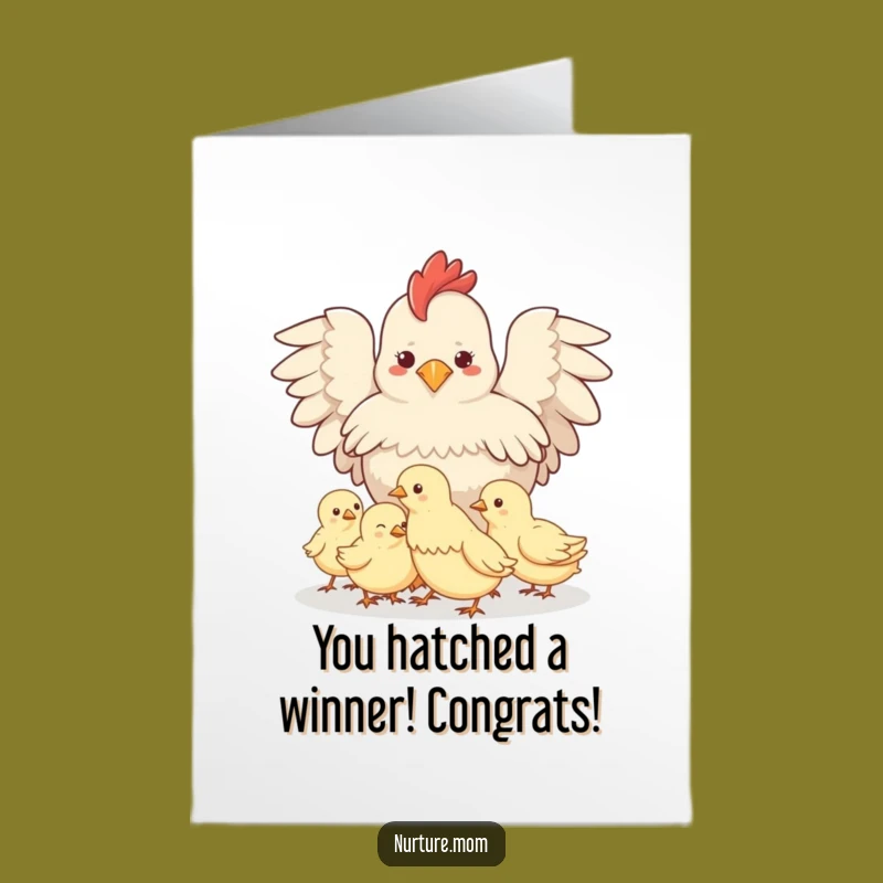 Free Printable Congrats Card: Hen's Safe Haven for Your New Journey!