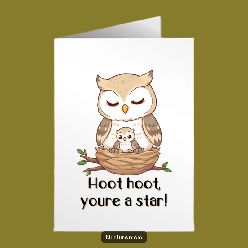 Free Printable Congrats Card: Owl Family, Funny Downloadable Gift