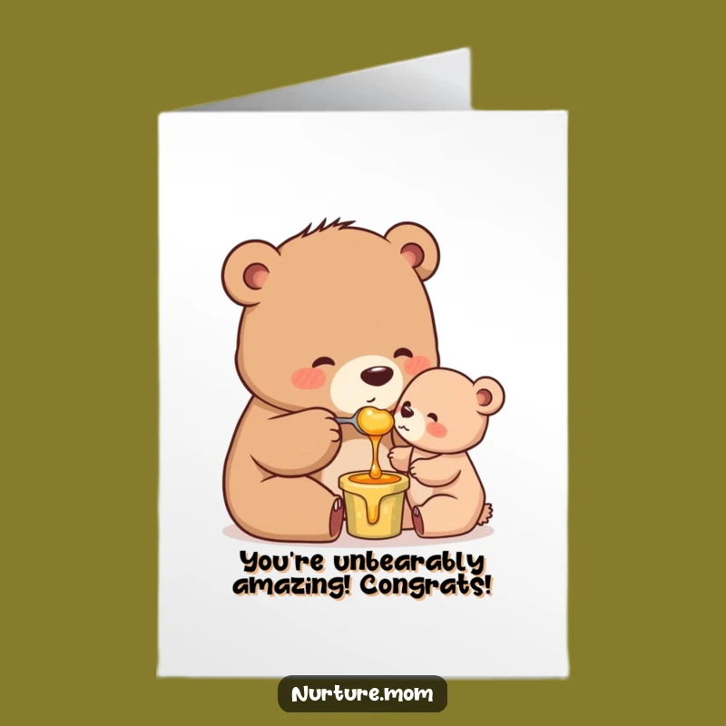Free Printable Congrats Card: Hilarious Mama Bear Sweetness for Your Big Achievement!
