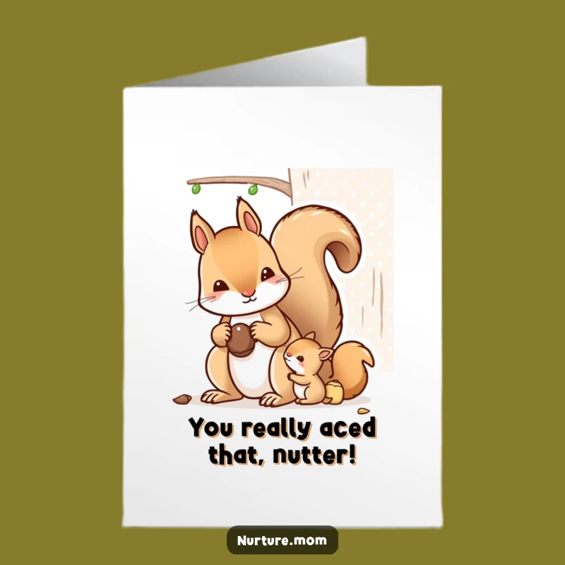 Free Printable Kawaii Squirrel Congrats Card: Mama & Babies Downloadable, Celebrate Savings!