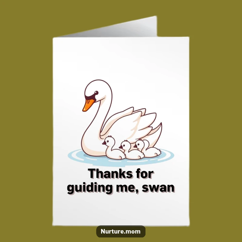 Free Printable Thank You Card: Swan's Grateful Glide, Print At Home!