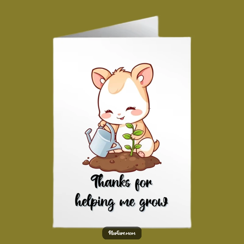 Free Printable Thank You Card: Funny Sprout Animal, Heartfelt Downloadable Gift For Gratitude