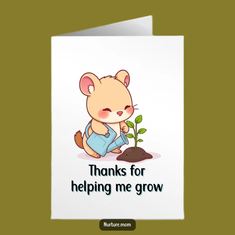 Free Printable Watering Can Thank You Card - Funny Downloadable Gratitude