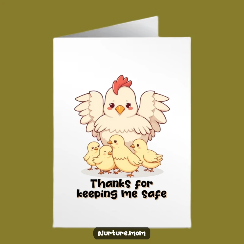 Free Printable Thank You Card: Hen's Protective Thanks, Print At Home!