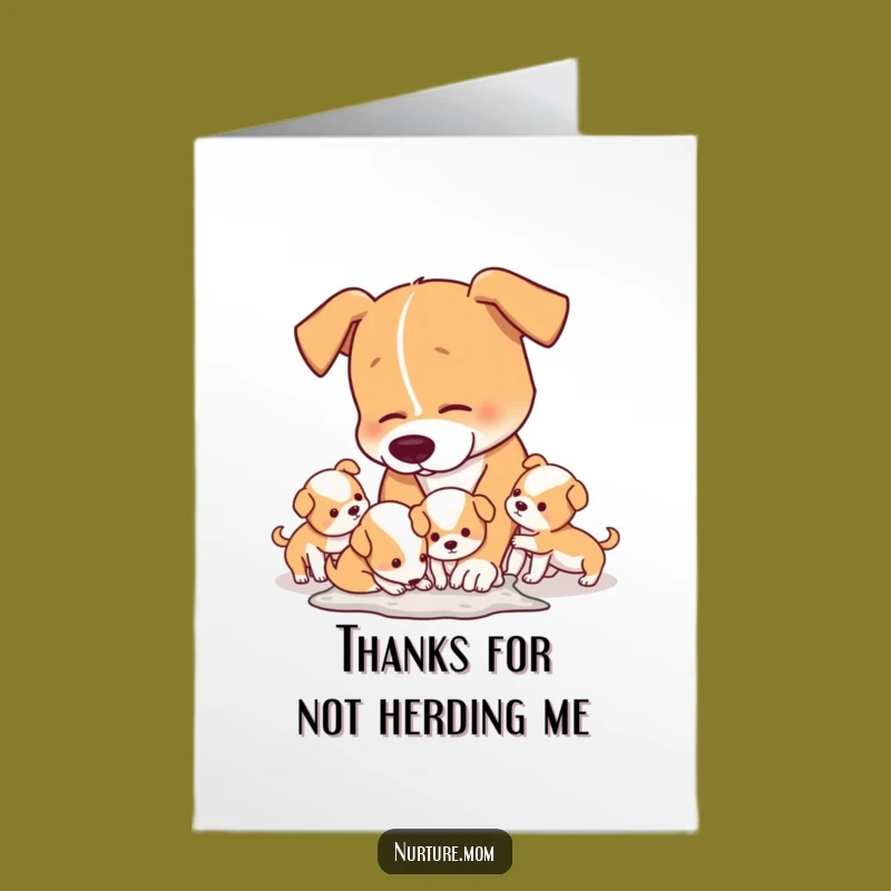 Free Printable Thank You Card: Funny Dog Mom & Pups, Adorable Downloadable Gift