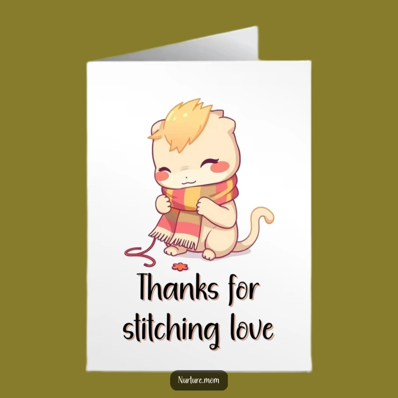 Grateful Free Printable Thank You Card: Knitter's Creation DIY Gift for Thanks